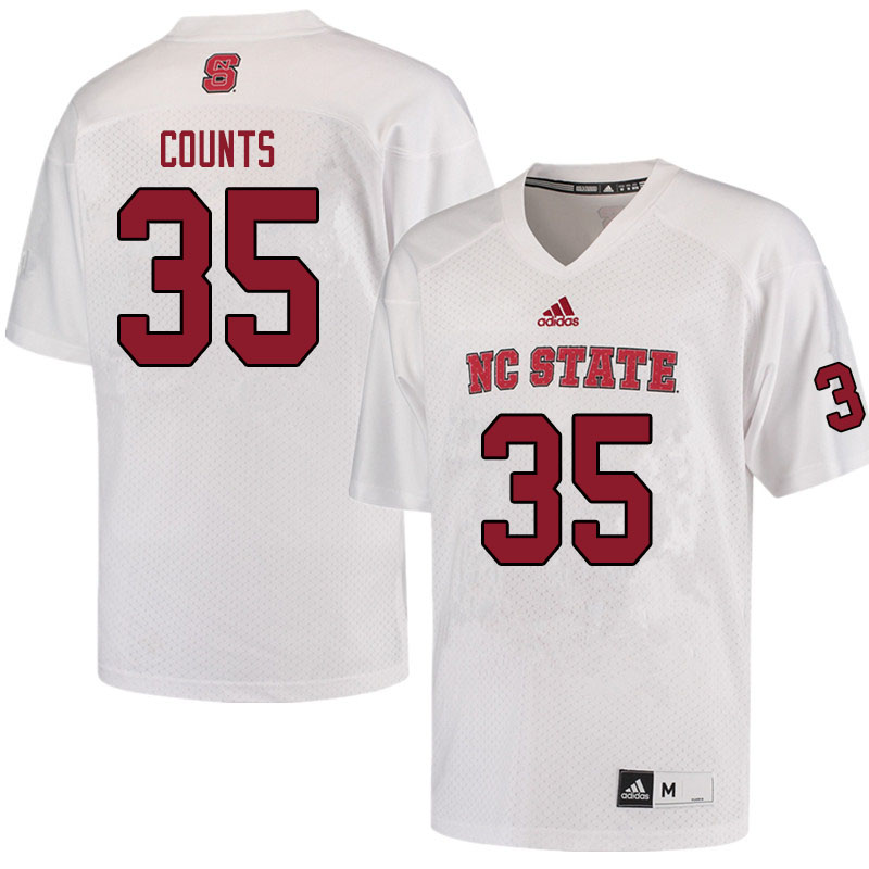 Men #35 Dalton Counts NC State Wolfpack College Football Jerseys Sale-White - Click Image to Close